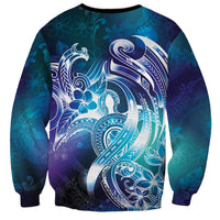 Aloha Hawaii Turtle Sweatshirt Teal Purple Ribbon LT7 - Polynesian Pride