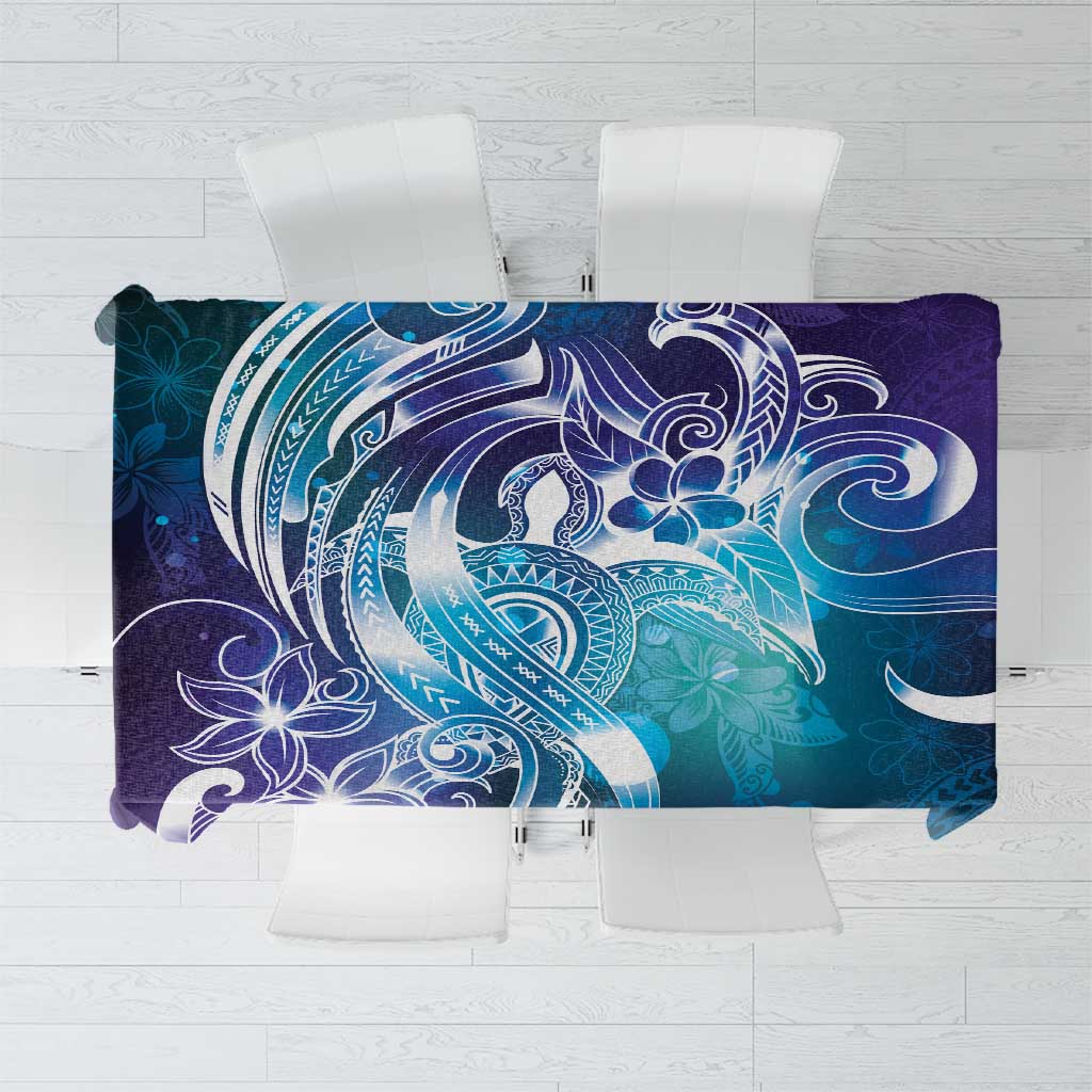 Aloha Hawaii Turtle Tablecloth Teal Purple Ribbon LT7 Purple Teal - Polynesian Pride