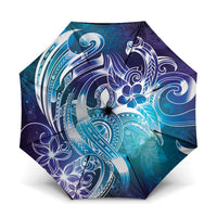 Aloha Hawaii Turtle Umbrella Teal Purple Ribbon LT7 One Size Folded 11.42 inch Opened Diameter 37.4 inch Purple Teal - Polynesian Pride