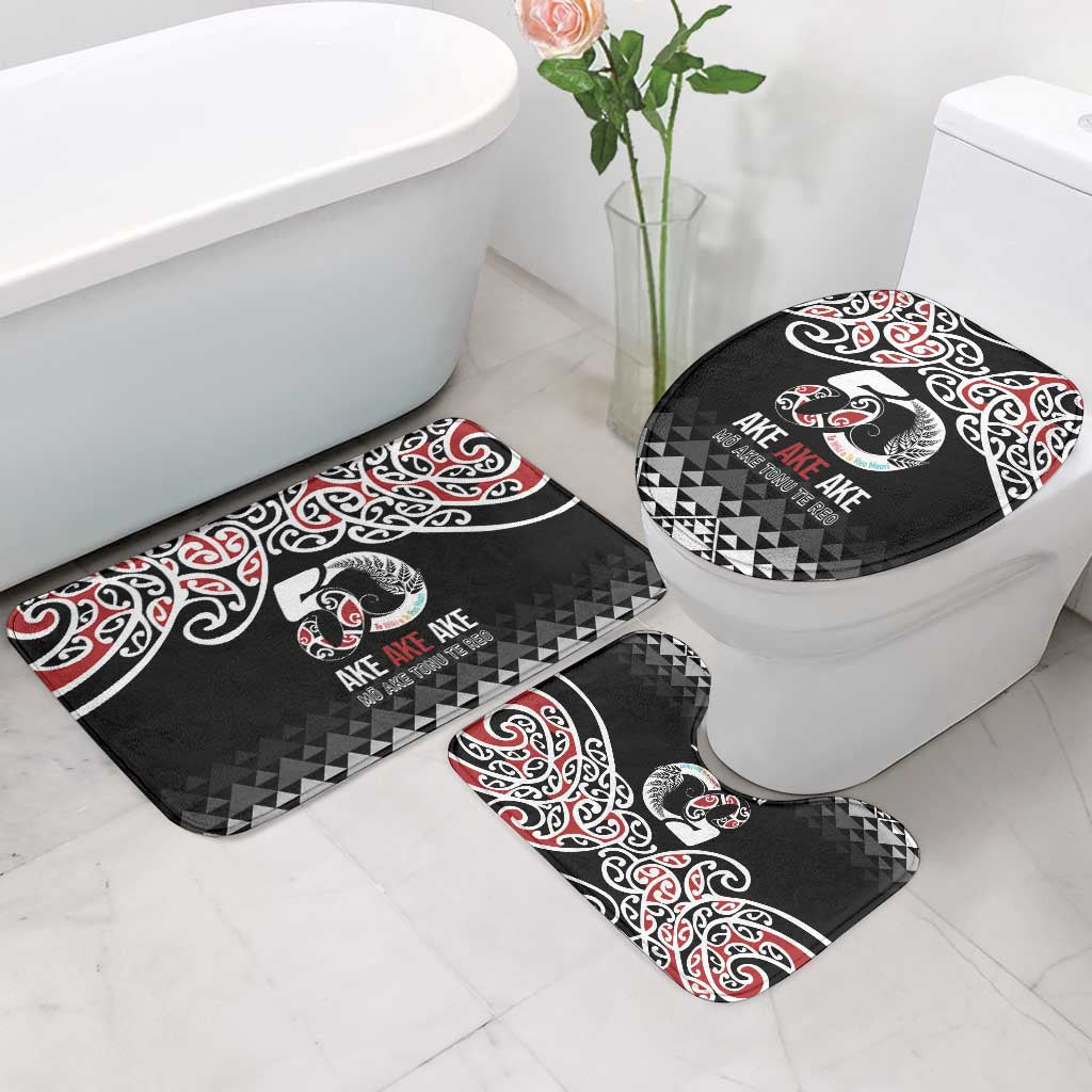Kia Kaha Te Reo Maori Bathroom Set 50 Years Mo Ake Tonu Te Reo LT7 - Polynesian Pride