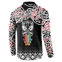 Kia Kaha Te Reo Maori Button Sweatshirt 50 Years Mo Ake Tonu Te Reo LT7 - Polynesian Pride