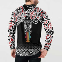 Kia Kaha Te Reo Maori Button Sweatshirt 50 Years Mo Ake Tonu Te Reo LT7 - Polynesian Pride