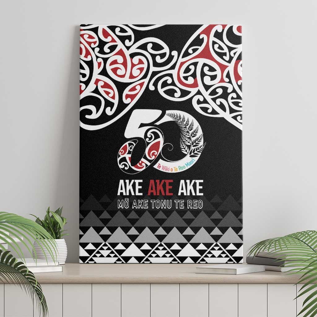 Kia Kaha Te Reo Maori Canvas Wall Art 50 Years Mo Ake Tonu Te Reo LT7 - Polynesian Pride
