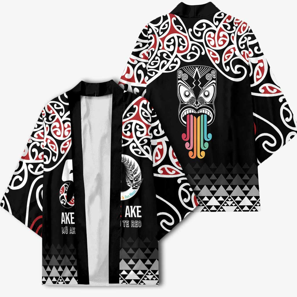 Kia Kaha Te Reo Maori Kimono 50 Years Mo Ake Tonu Te Reo LT7 - Polynesian Pride