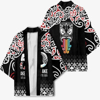 Kia Kaha Te Reo Maori Kimono 50 Years Mo Ake Tonu Te Reo LT7 - Polynesian Pride