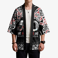 Kia Kaha Te Reo Maori Kimono 50 Years Mo Ake Tonu Te Reo LT7 - Polynesian Pride