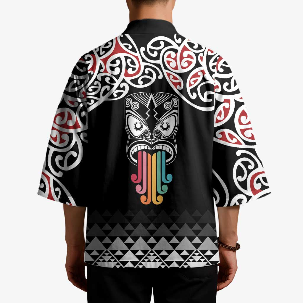 Kia Kaha Te Reo Maori Kimono 50 Years Mo Ake Tonu Te Reo LT7 - Polynesian Pride