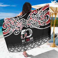 Kia Kaha Te Reo Maori Sarong 50 Years Mo Ake Tonu Te Reo LT7 One Size 44 x 66 inches Black - Polynesian Pride