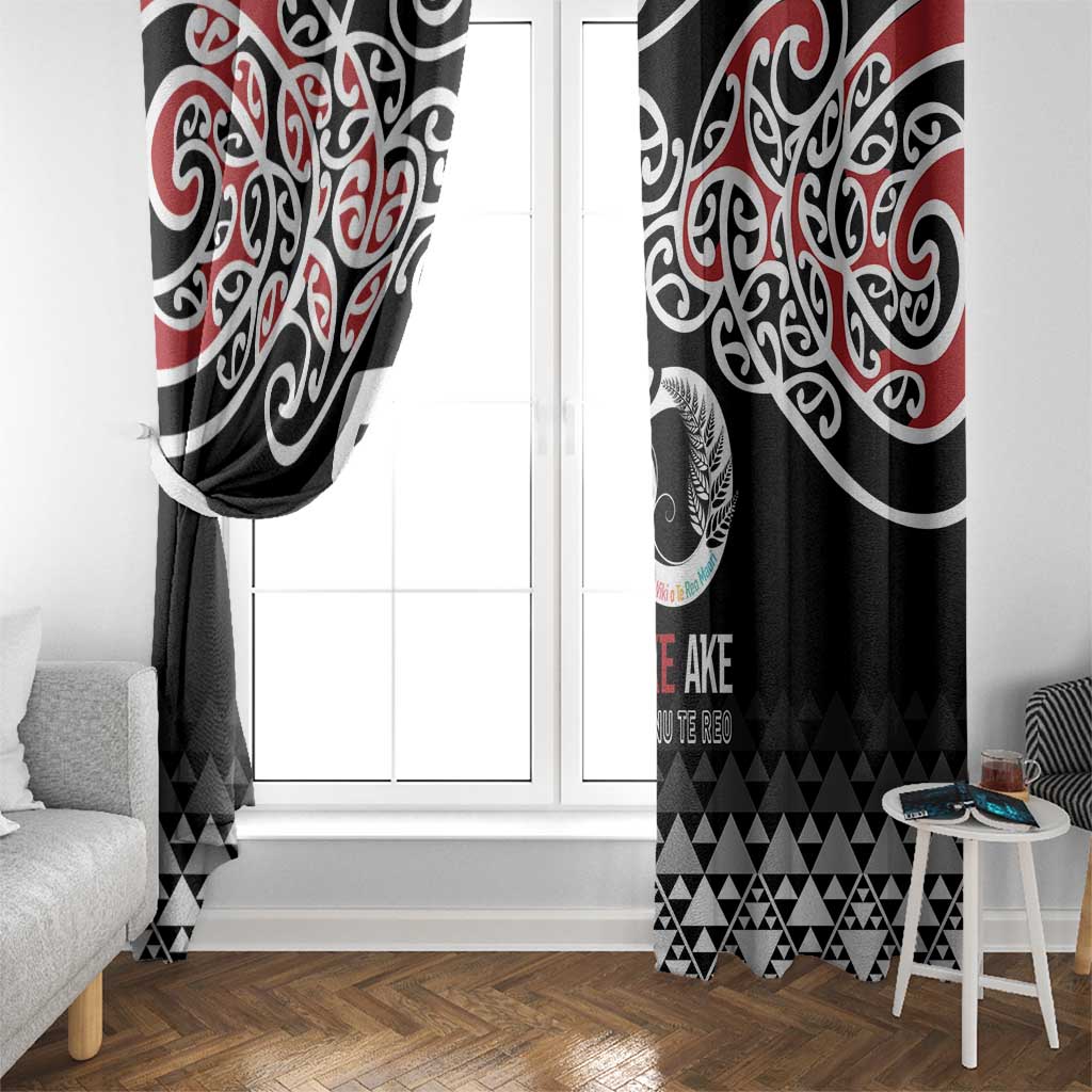 Kia Kaha Te Reo Maori Window Curtain 50 Years Mo Ake Tonu Te Reo LT7 - Polynesian Pride