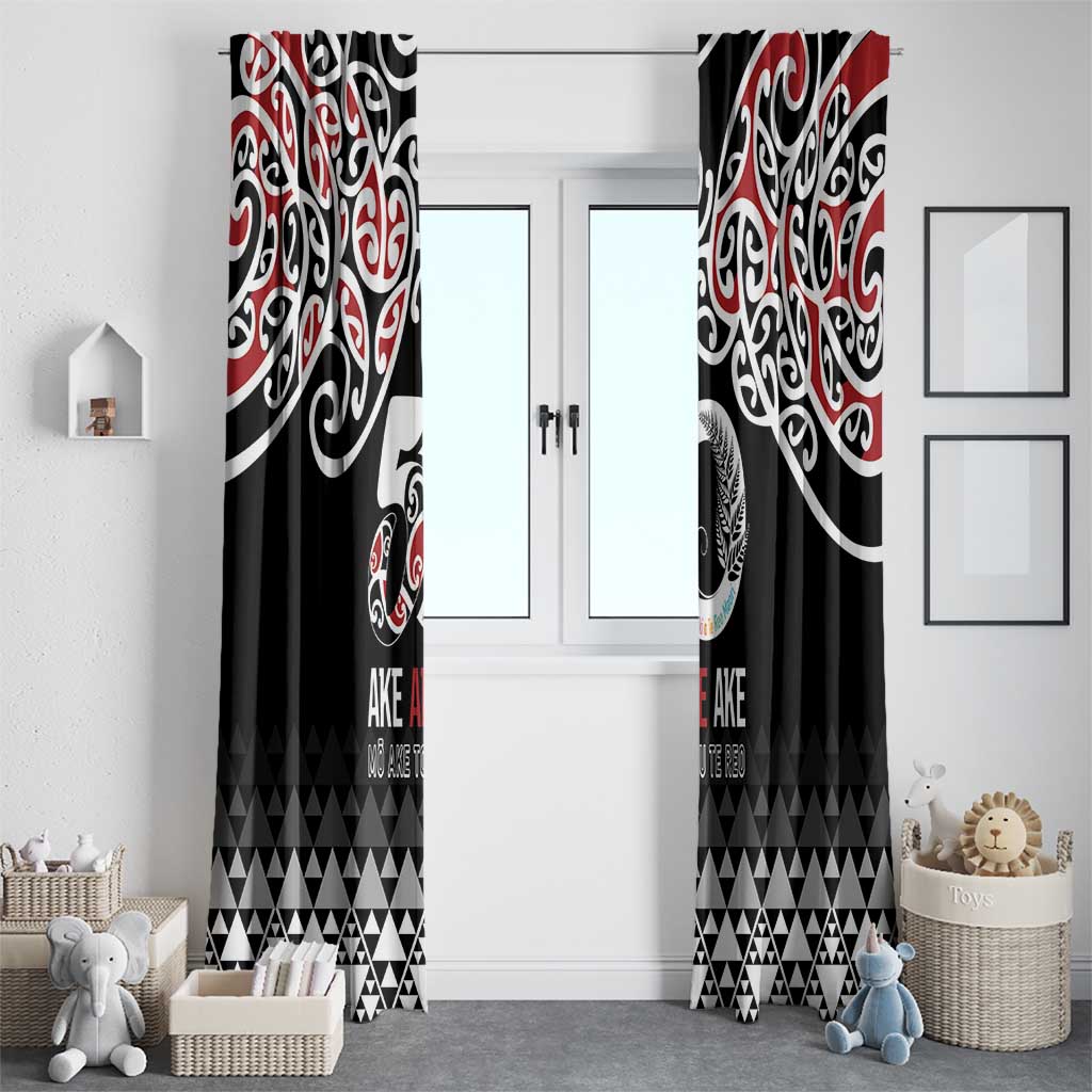 Kia Kaha Te Reo Maori Window Curtain 50 Years Mo Ake Tonu Te Reo LT7 - Polynesian Pride