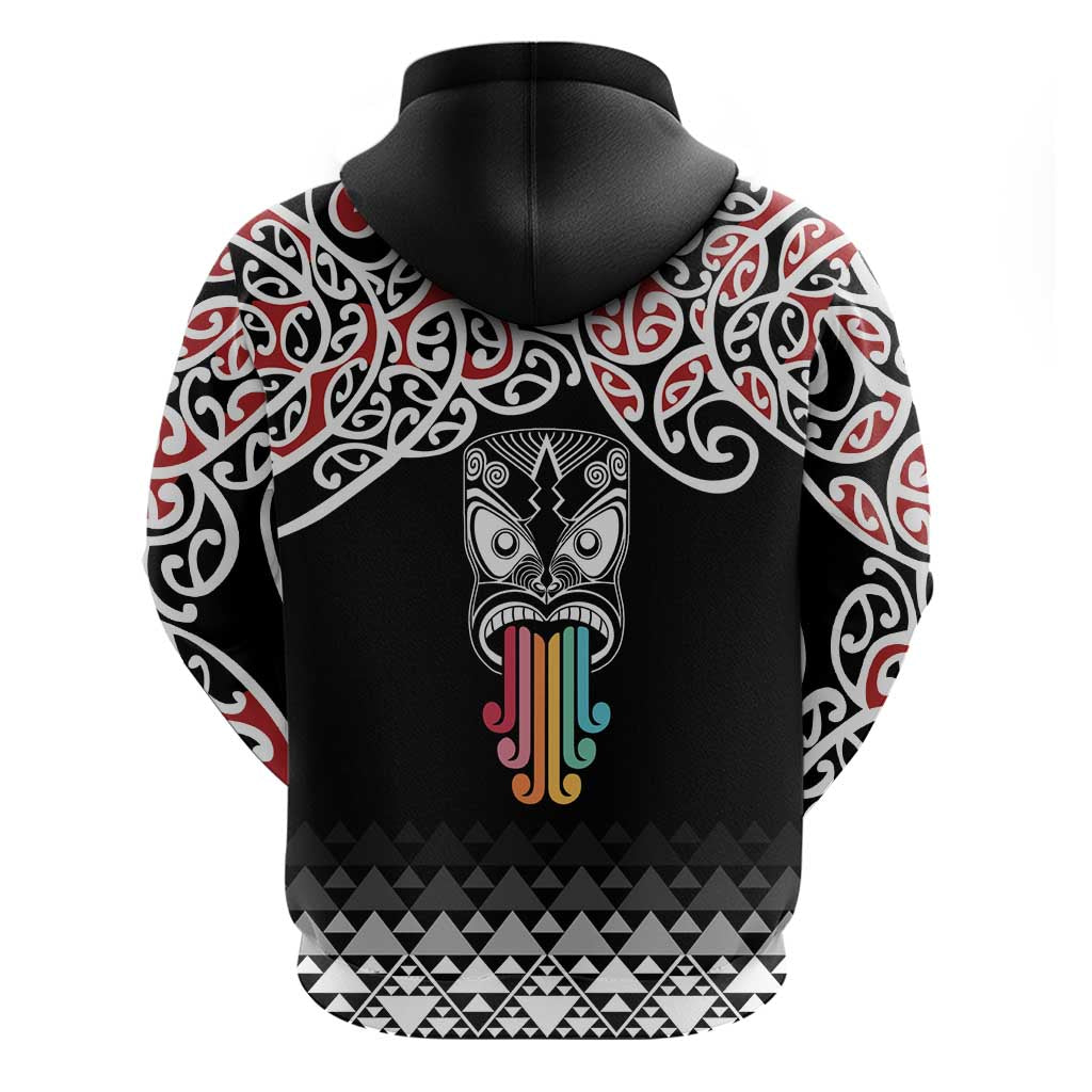 Kia Kaha Te Reo Maori Zip Hoodie 50 Years Mo Ake Tonu Te Reo LT7 - Polynesian Pride