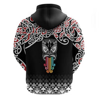 Kia Kaha Te Reo Maori Zip Hoodie 50 Years Mo Ake Tonu Te Reo LT7 - Polynesian Pride