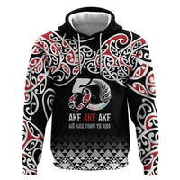 Kia Kaha Te Reo Maori Zip Hoodie 50 Years Mo Ake Tonu Te Reo LT7 Pullover Hoodie Black - Polynesian Pride