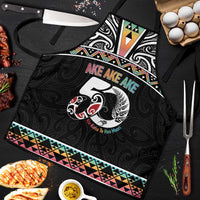 50 Years Kia Kaha Te Reo Maori Apron Ake Ake Ake! LT7 White - Polynesian Pride