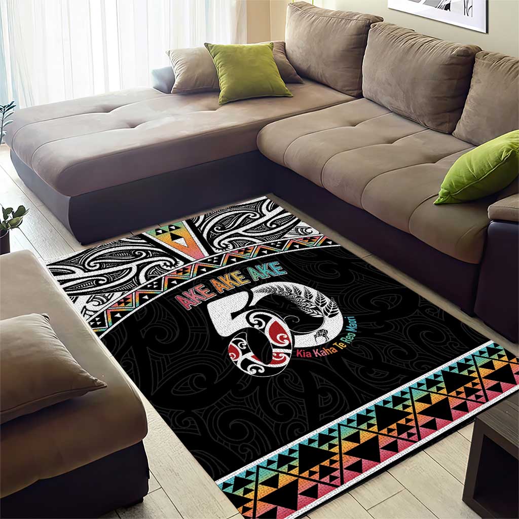 50 Years Kia Kaha Te Reo Maori Area Rug Ake Ake Ake! LT7 - Polynesian Pride
