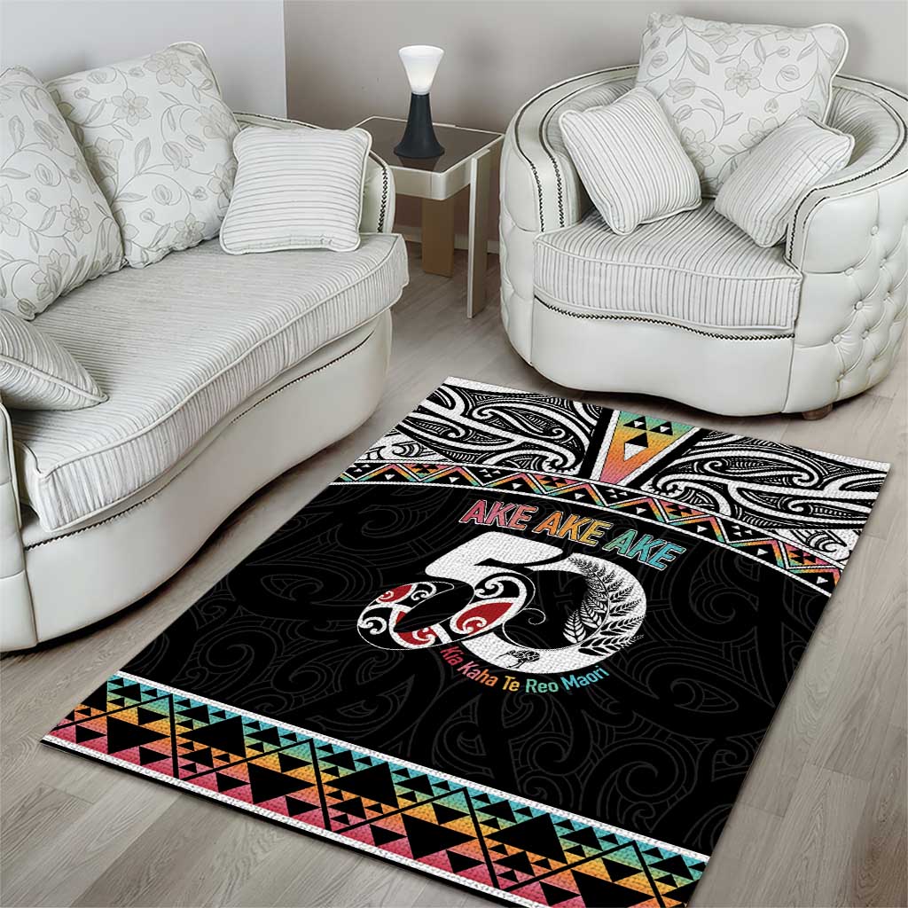 50 Years Kia Kaha Te Reo Maori Area Rug Ake Ake Ake! LT7 - Polynesian Pride