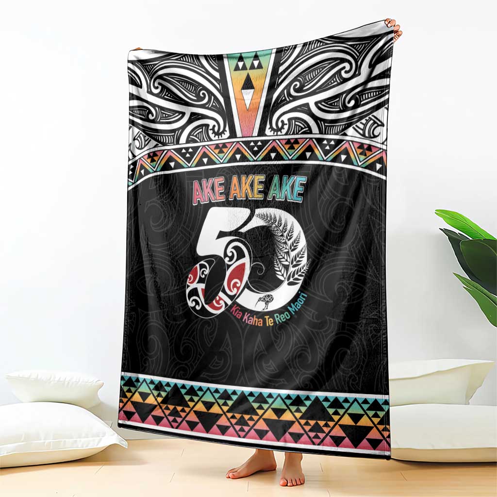 50 Years Kia Kaha Te Reo Maori Blanket Ake Ake Ake! LT7 - Polynesian Pride
