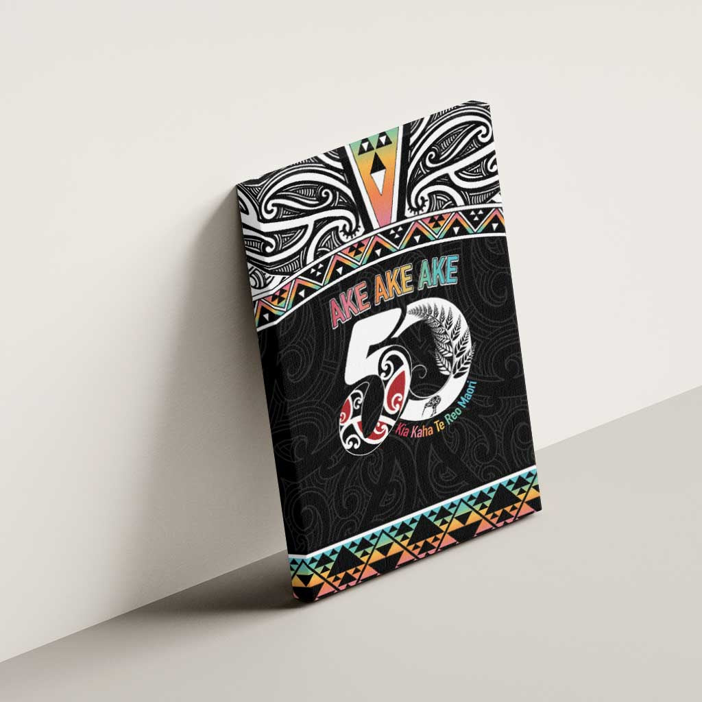 50 Years Kia Kaha Te Reo Maori Canvas Wall Art Ake Ake Ake! LT7 - Polynesian Pride