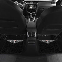 50 Years Kia Kaha Te Reo Maori Car Mats Ake Ake Ake! LT7 Set 2pcs - Back White - Polynesian Pride