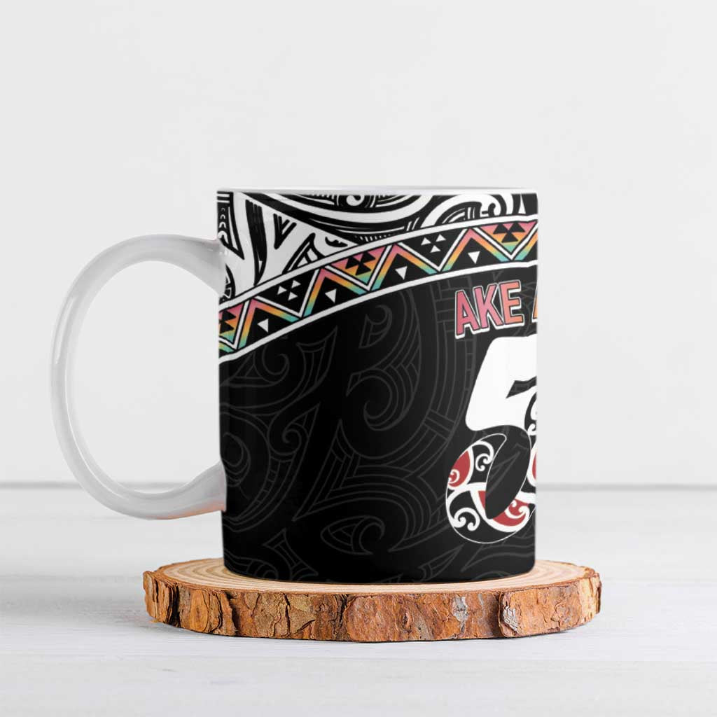 50 Years Kia Kaha Te Reo Maori Ceramic Mug Ake Ake Ake! LT7 White - Polynesian Pride