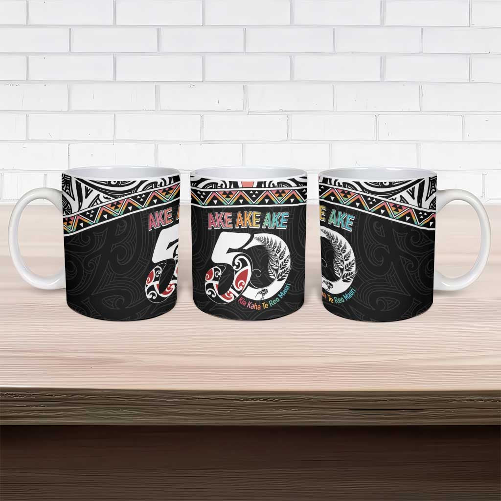 50 Years Kia Kaha Te Reo Maori Ceramic Mug Ake Ake Ake! LT7 - Polynesian Pride