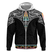 50 Years Kia Kaha Te Reo Maori Hoodie Ake Ake Ake! LT7 Zip Hoodie White - Polynesian Pride