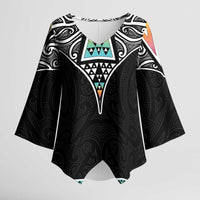 50 Years Kia Kaha Te Reo Maori Kimono Sleeve Blouse Ake Ake Ake! LT7 Female White - Polynesian Pride