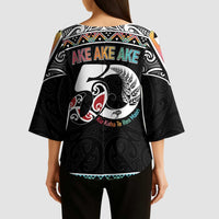 50 Years Kia Kaha Te Reo Maori Kimono Sleeve Blouse Ake Ake Ake! LT7 - Polynesian Pride