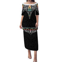 50 Years Kia Kaha Te Reo Maori Puletasi Ake Ake Ake! LT7 Long Dress White - Polynesian Pride