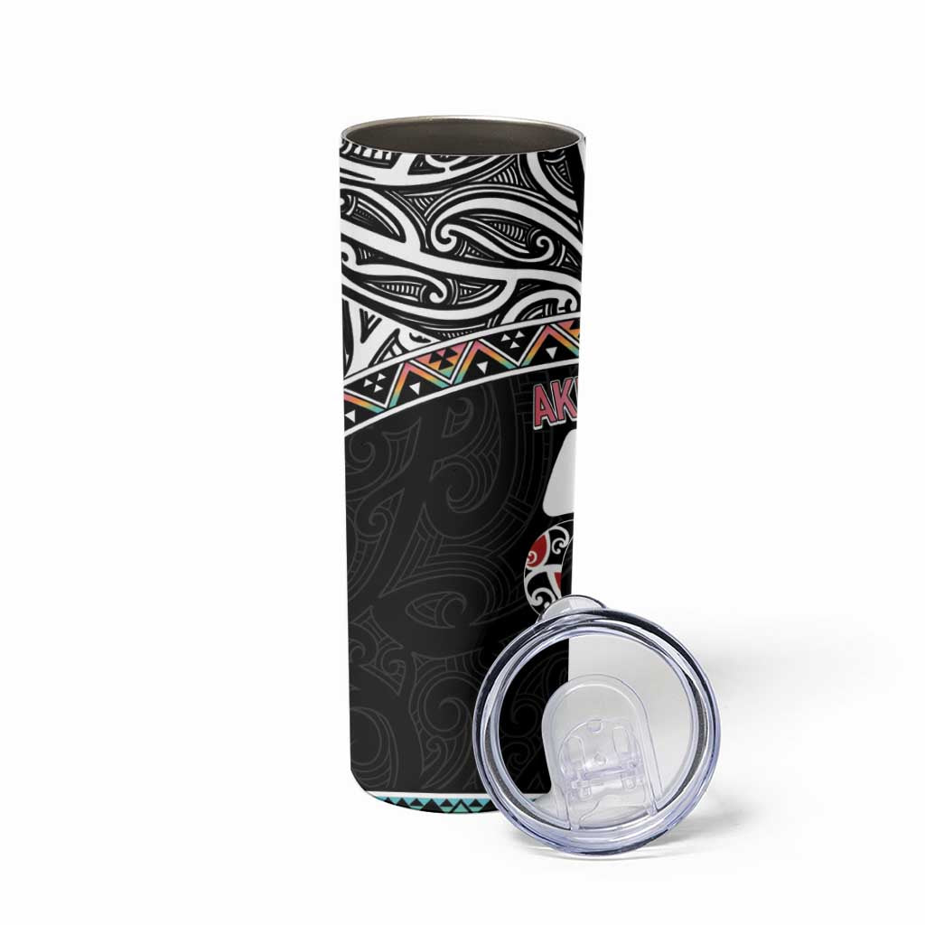 50 Years Kia Kaha Te Reo Maori Skinny Tumbler Ake Ake Ake! LT7 - Polynesian Pride