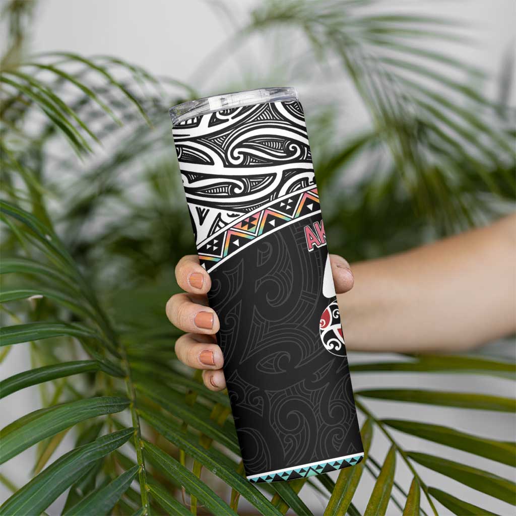 50 Years Kia Kaha Te Reo Maori Skinny Tumbler Ake Ake Ake! LT7 - Polynesian Pride