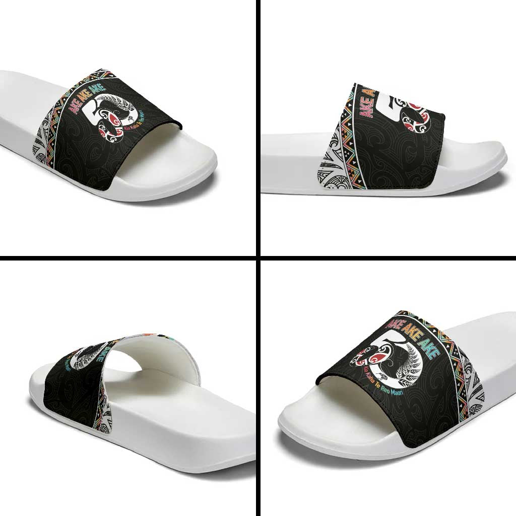 50 Years Kia Kaha Te Reo Maori Slide Sandals Ake Ake Ake! LT7 - Polynesian Pride