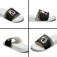 50 Years Kia Kaha Te Reo Maori Slide Sandals Ake Ake Ake! LT7 - Polynesian Pride