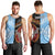 Personalised Fiji and Australia Men Tank Top Masi Patterns Mix Aboriginal Art LT7 - Polynesian Pride