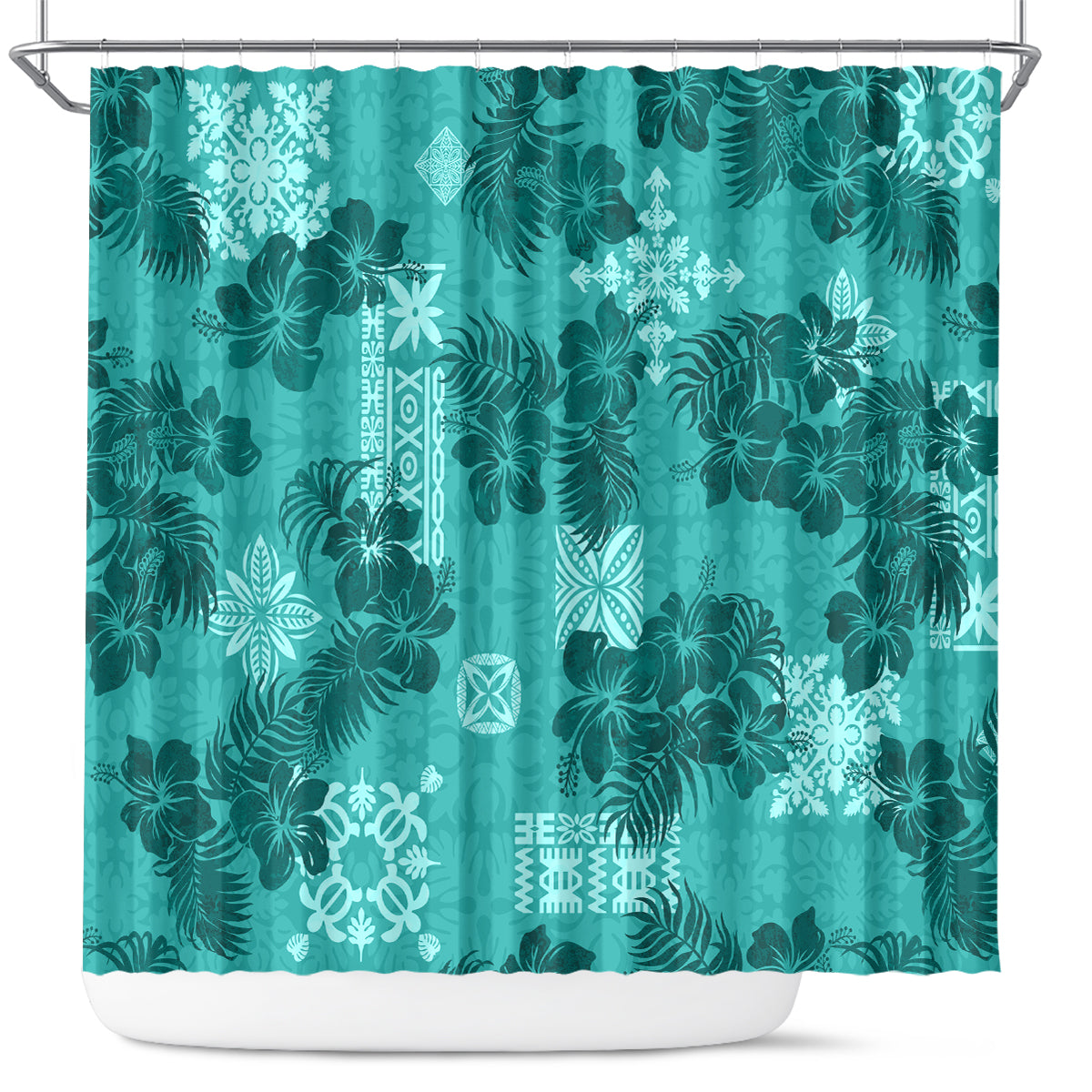 vintage-hawaii-shower-curtain-hibiscus-mix-hawaiian-quilt-patches-teal