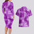 Hawaii Tapa Couples Matching Long Sleeve Bodycon Dress and Hawaiian Shirt Hibiscus Mix Hawaiian Quilt Patches - Violet LT7 - Polynesian Pride