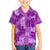 Hawaii Tapa Family Matching Long Sleeve Bodycon Dress and Hawaiian Shirt Hibiscus Mix Hawaiian Quilt Patches - Violet LT7 Son's Shirt Violet - Polynesian Pride