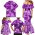 Hawaii Tapa Family Matching Mermaid Dress and Hawaiian Shirt Hibiscus Mix Hawaiian Quilt Patches - Violet LT7 - Polynesian Pride