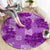 Hawaii Tapa Round Carpet Hibiscus Mix Hawaiian Quilt Patches - Violet LT7 - Polynesian Pride