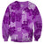 Hawaii Tapa Sweatshirt Hibiscus Mix Hawaiian Quilt Patches - Violet LT7 - Polynesian Pride