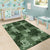 Hawaii Tapa Area Rug Hibiscus Mix Hawaiian Quilt Patches - Sage Green LT7 - Polynesian Pride