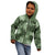 Hawaii Tapa Kid Hoodie Hibiscus Mix Hawaiian Quilt Patches - Sage Green LT7 - Polynesian Pride