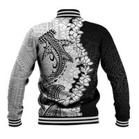 Polynesian Plumeria Lei Baseball Jacket with Hammerhead Shark LT7 - Polynesian Pride