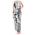 Polynesian Plumeria Lei Tank Maxi Dress with Hammerhead Shark