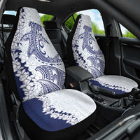 Polynesian Navy Blue Plumeria Lei Car Seat Cover with Hammerhead Shark LT7 One Size Navy Blue - Polynesian Pride