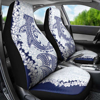 Polynesian Navy Blue Plumeria Lei Car Seat Cover with Hammerhead Shark LT7 - Polynesian Pride