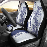 Polynesian Navy Blue Plumeria Lei Car Seat Cover with Hammerhead Shark LT7 - Polynesian Pride