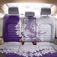 Polynesian Purple Plumeria Lei Back Car Seat Cover with Hammerhead Shark LT7 - Polynesian Pride