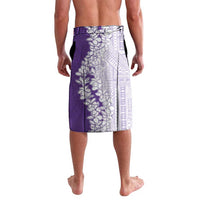 Polynesian Purple Plumeria Lei Lavalava with Hammerhead Shark LT7 - Polynesian Pride