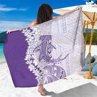 Polynesian Purple Plumeria Lei Sarong with Hammerhead Shark LT7 One Size 44 x 66 inches Purple - Polynesian Pride